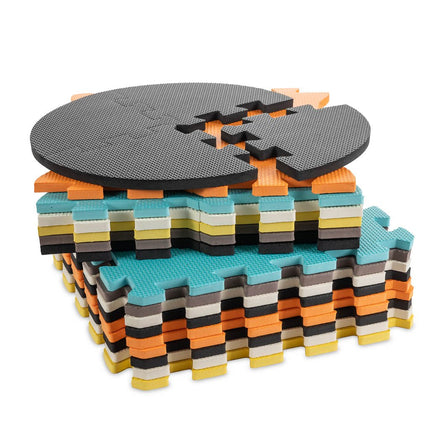 Speelmat Baby XL - 114x114cm - 25 - delige Puzzelmat - Foam - Opvouwbaar - Tegels - Speeltapijt - Multicolor - Dieren - Schuimmat - Kleurrijk - Dieren - Seprio