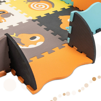 Speelmat Baby XL - 114x114cm - 25 - delige Puzzelmat - Foam - Opvouwbaar - Tegels - Speeltapijt - Multicolor - Dieren - Schuimmat - Kleurrijk - Dieren - Seprio