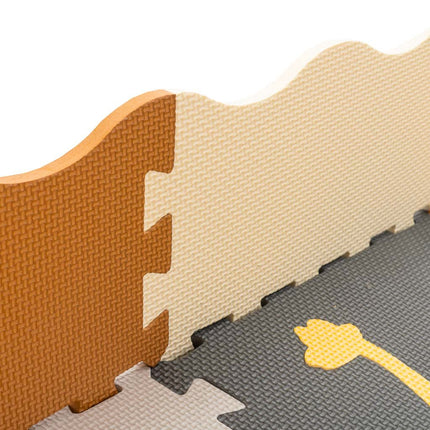 Speelmat Baby XL - 143x143cm - 36 - delige Puzzelmat - Foam - Opvouwbaar - Tegels - Speeltapijt - Multicolor - Dinosaurus - Schuimmat - Kleurrijk - Seprio