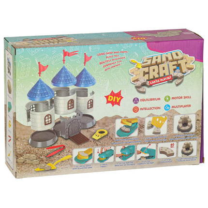 Speelzand - Magic Sand - 750 Gram - Kasteelset - Inclusief Vormpjes en Accesoires - Sensorisch Speelgoed - Seprio
