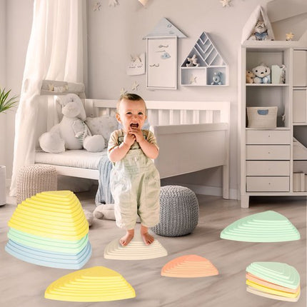 Stapelstenen - Balanceerstenen - Regenboog - 11 Stuks - Balans Speelgoed - Steppingstones - Rivierstenen - Seprio