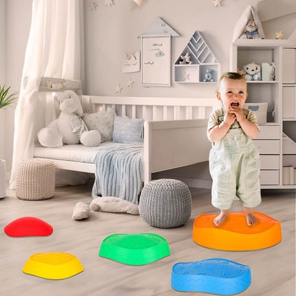 Stapelstenen - Balanceerstenen - Regenboog - 5 Stuks - Balans Speelgoed - Steppingstones - Rivierstenen - Seprio
