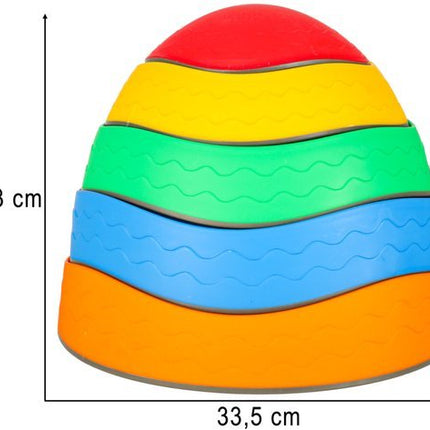 Stapelstenen - Balanceerstenen - Regenboog - 5 Stuks - Balans Speelgoed - Steppingstones - Rivierstenen - Seprio