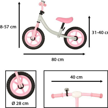 Trike FIX Loopfiets roze - Vanaf 2 jaar - Verstelbaar zadel en stuur - Seprio