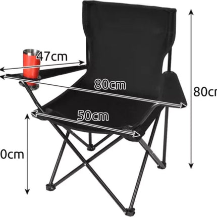 Trizand - Campingstoel - Opvouwbare Klapstoel - Vis Stoel met Armleuningen - Seprio