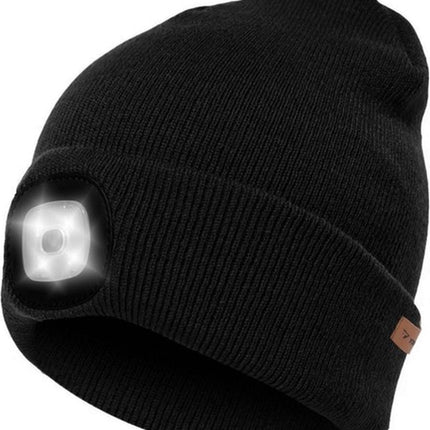 Trizand muts met LED-verlichting – one size – zwart - Seprio