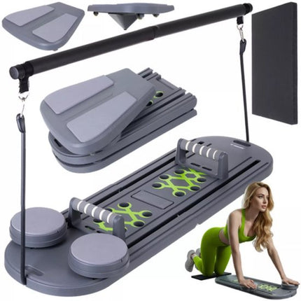 Trizand Pilatesboard 97 x 35 cm met handgrepen, buikrollers en weerstandstraining voor thuis - Seprio