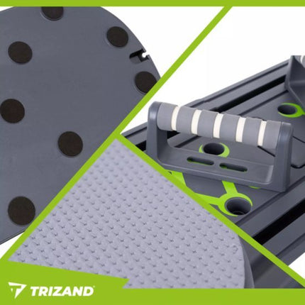 Trizand Pilatesboard 97 x 35 cm met handgrepen, buikrollers en weerstandstraining voor thuis - Seprio
