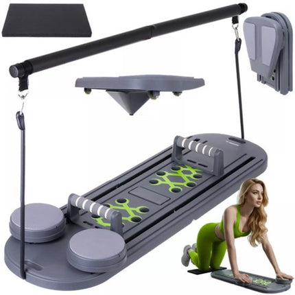 Trizand Pilatesboard 97 x 35 cm met handgrepen, buikrollers en weerstandstraining voor thuis - Seprio