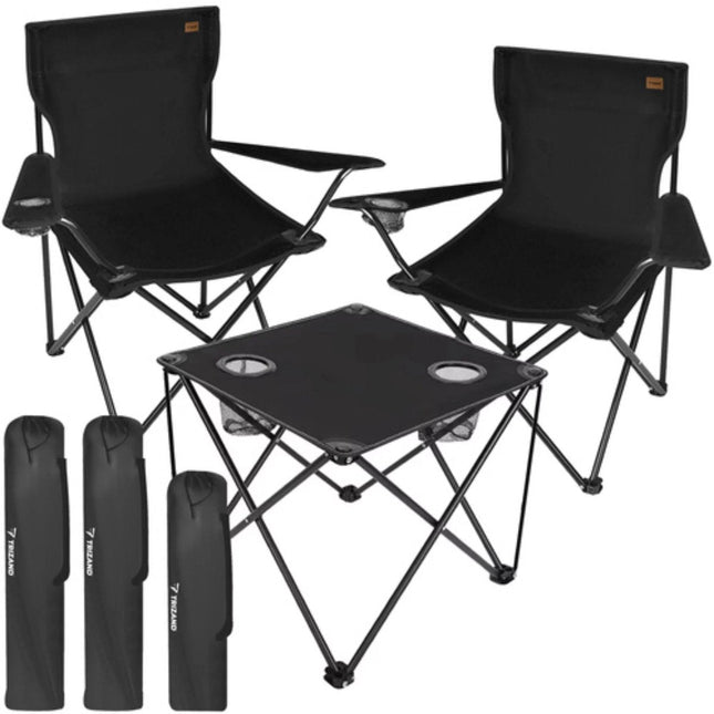 Trizand - Vissersstoelen Set met Tafel - Campingstoelen - Opvouwbaar & Weerbestendig - Seprio