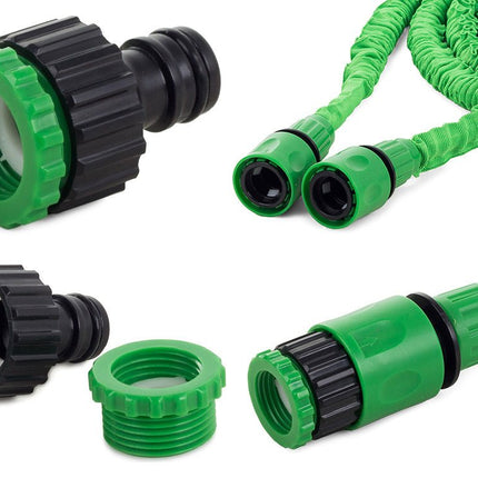 Tuinslang - Flexibel - Uitrekbaar - 3x Verlenging - 15m/30m/45m/60m - Groen - Seprio