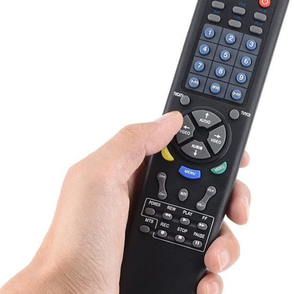 Universele Afstandsbediening - TV en Smart TV Remote - Multifunctioneel voor DVD VCR SAT CD AUX - Home Audio Video Controller - Werkt op 2x AAA - Zwart - Seprio