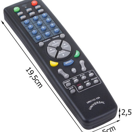 Universele Afstandsbediening - TV en Smart TV Remote - Multifunctioneel voor DVD VCR SAT CD AUX - Home Audio Video Controller - Werkt op 2x AAA - Zwart - Seprio