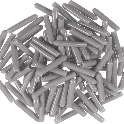 Vaatwasserrek Afdekdoppen - 100 Stuks - 3x25 mm - PVC Beschermhoes - Tandheugeldoppen - Universele Beschermdoppen voor Vaatwassers - Roestbescherming - Grijs - Seprio