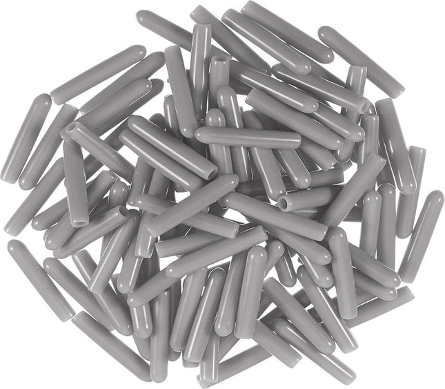 Vaatwasserrek Afdekdoppen - 100 Stuks - 3x25 mm - PVC Beschermhoes - Tandheugeldoppen - Universele Beschermdoppen voor Vaatwassers - Roestbescherming - Grijs - Seprio
