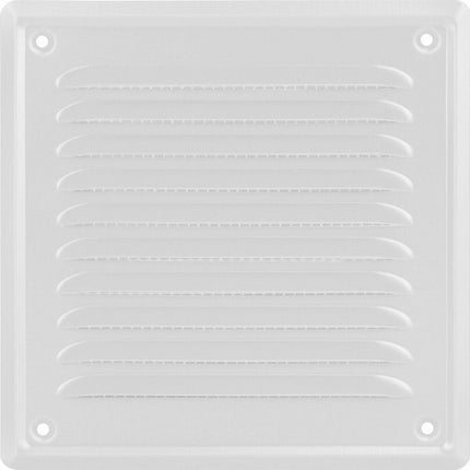Ventilatierooster - Vierkant Luchtrooster - Schoepenrooster - 16,5 x 10 cm - incl. Gaas - Seprio