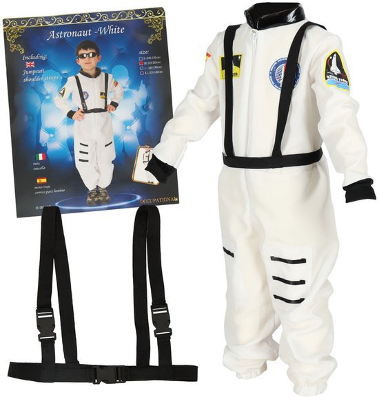 Verkleedkleding - Astronaut - Carnavalskleding - Verkleedkleren Jongens & Meisjes - 3 t/m 8 Jaar - Maat 110 - 128 - Seprio