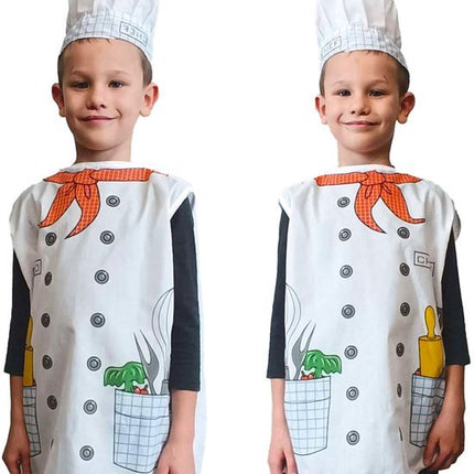 Verkleedkleding - Kok - Kokspakje - Schort - Verkleedkleren Jongens & Meisjes - 3 t/m 8 Jaar - Seprio