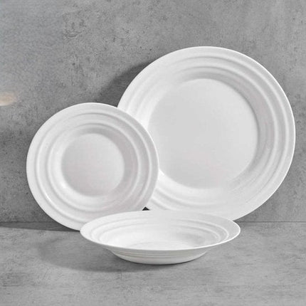 Vivalto - Luxe Borden - 18 Stuks - Wit - Horeca - Set - Pack - Witte Borden - Kwaliteit - Dinerbord - Ontbijtbord - Lunchbord - Seprio