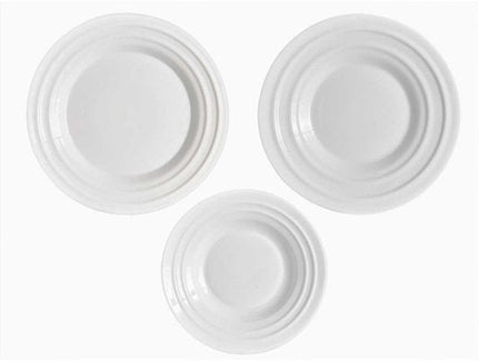 Vivalto - Luxe Borden - 18 Stuks - Wit - Horeca - Set - Pack - Witte Borden - Kwaliteit - Dinerbord - Ontbijtbord - Lunchbord - Seprio