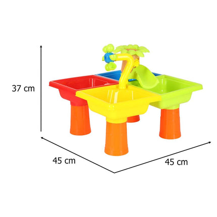 Watertafel incl. Krukje - Zandtafel - Inclusief Zeediertjes en Wateraccessoires - Waterspeelgoed voor Kind – Activiteitentafel met Water en Zand Voor de Tuin / Buiten - Seprio
