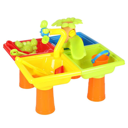 Watertafel incl. Krukje - Zandtafel - Inclusief Zeediertjes en Wateraccessoires - Waterspeelgoed voor Kind – Activiteitentafel met Water en Zand Voor de Tuin / Buiten - Seprio