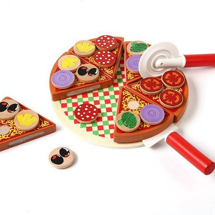 Weidenfell Pizza speelset - Houten speelgoed met accessoires - 26 - delige set - Seprio