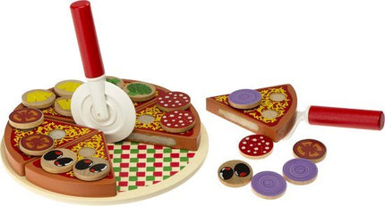 Weidenfell Pizza speelset - Houten speelgoed met accessoires - 26 - delige set - Seprio